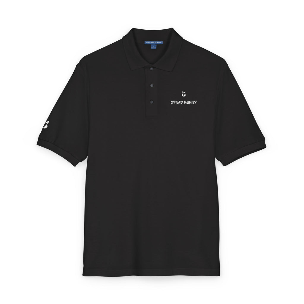Embroidered 'Spray Bunny' Logo Polo Shirt