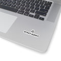 Spray Bunny Kiss-Cut Sticker — Black Graffiti Bunny Decal for Laptops, Skateboards & Water Bottles