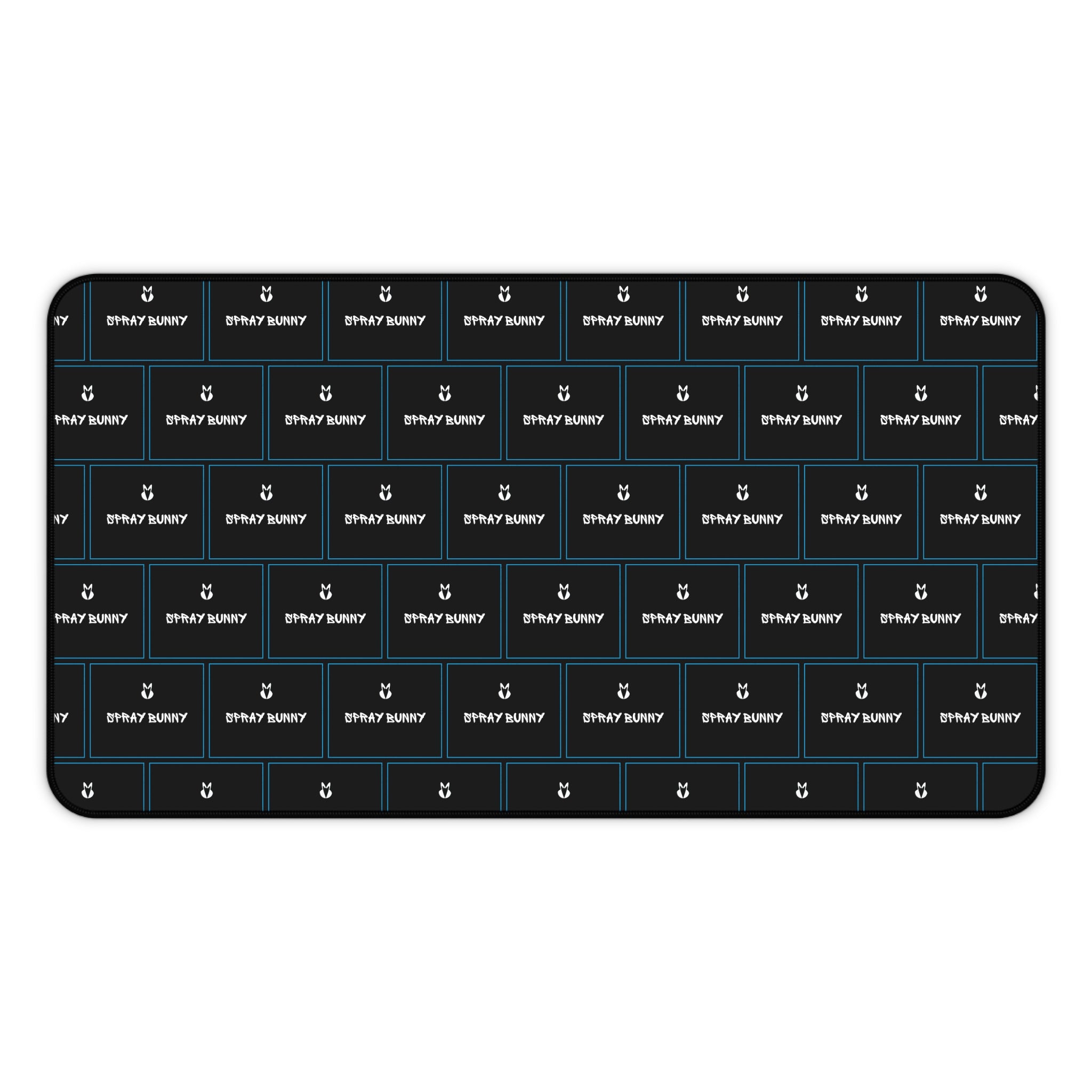 Spray Bunny Logo Desk Mat | Business Casual Accessories Black