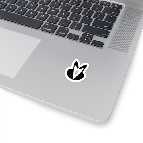 Black Spray Bunny Kiss-Cut Sticker