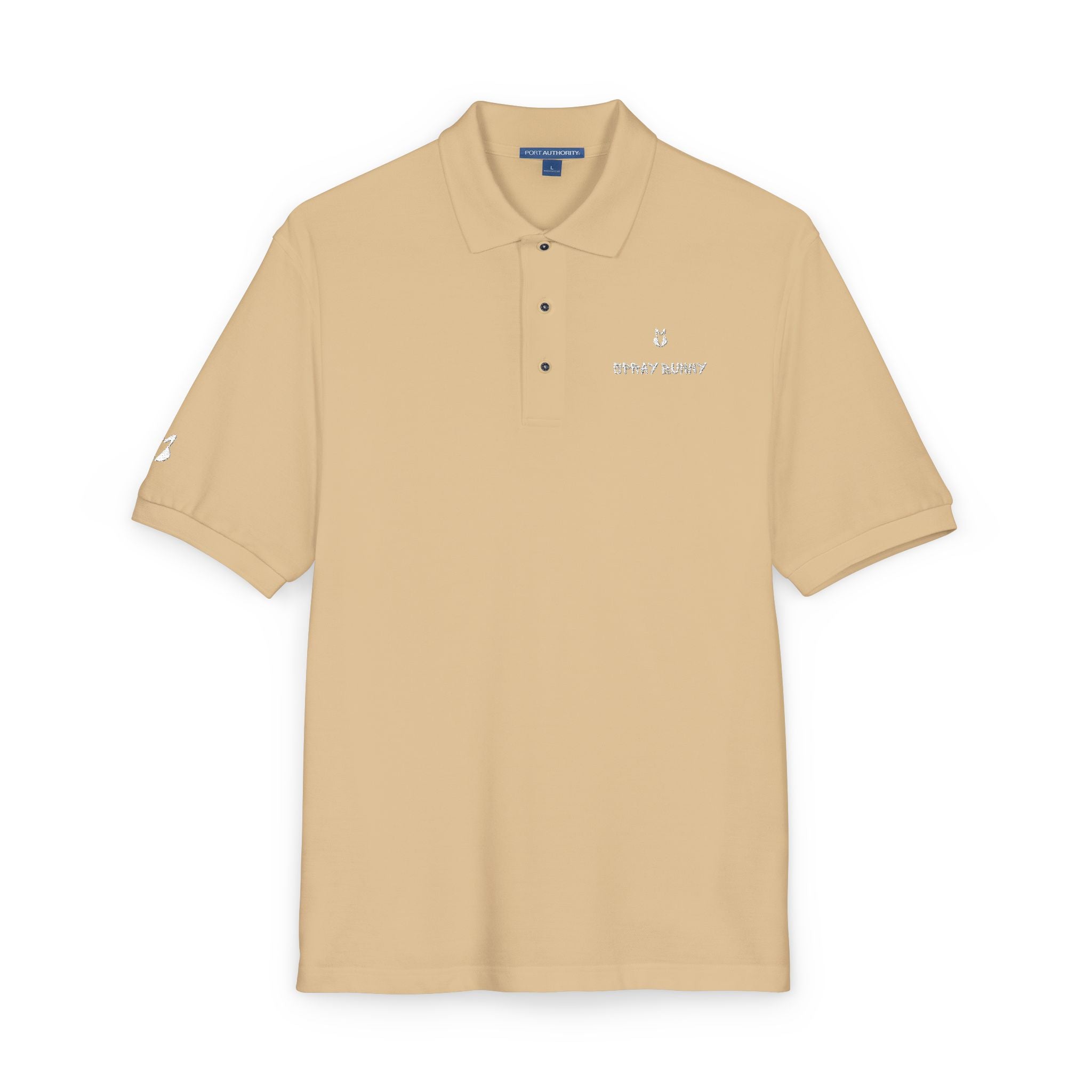 Embroidered 'Spray Bunny' Logo Polo Shirt