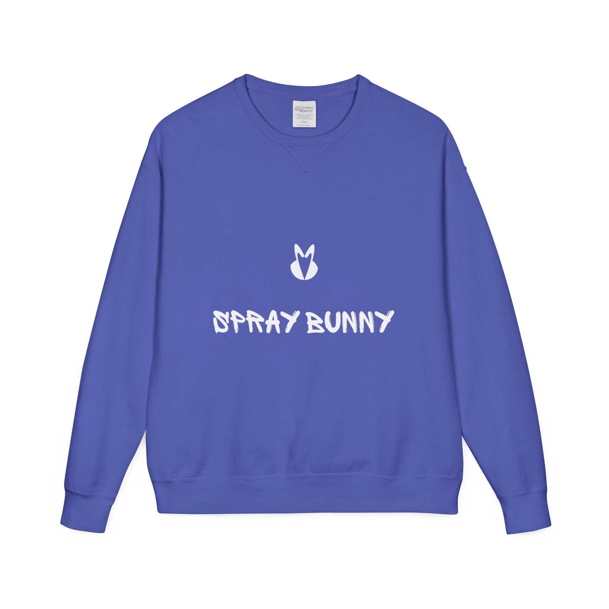 Spray Bunny Logo Crewneck Sweatshirt — Casual Office & Everyday Comfort
