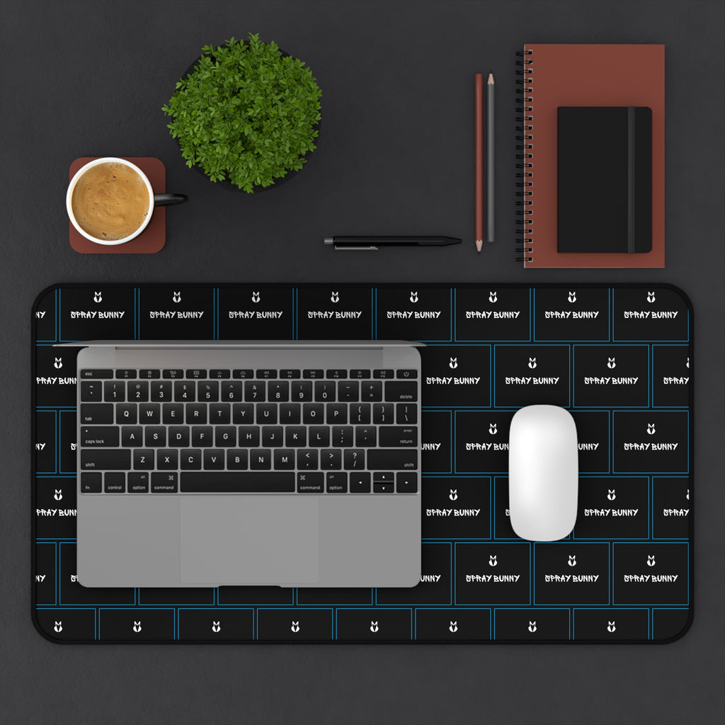 Spray Bunny Logo Desk Mat | Business Casual Accessories Black