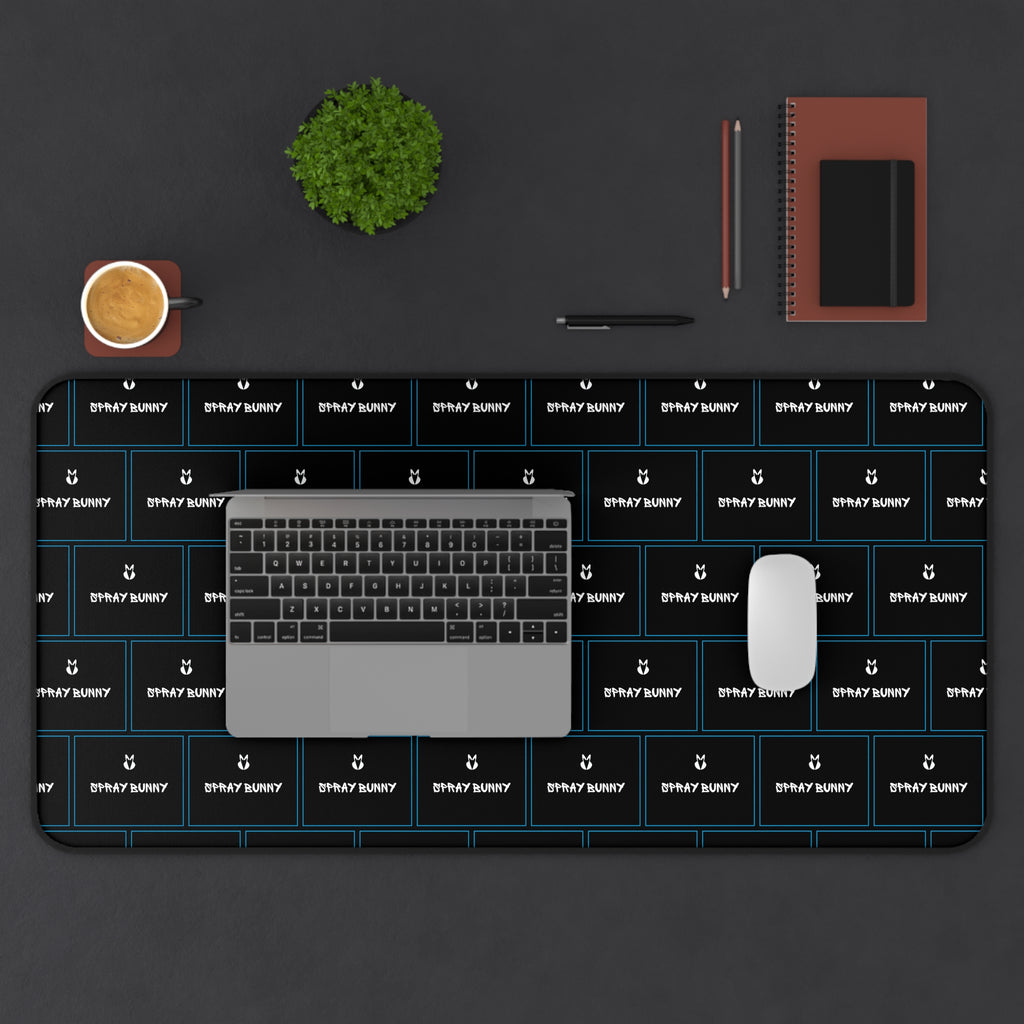 Spray Bunny Logo Desk Mat | Business Casual Accessories Black