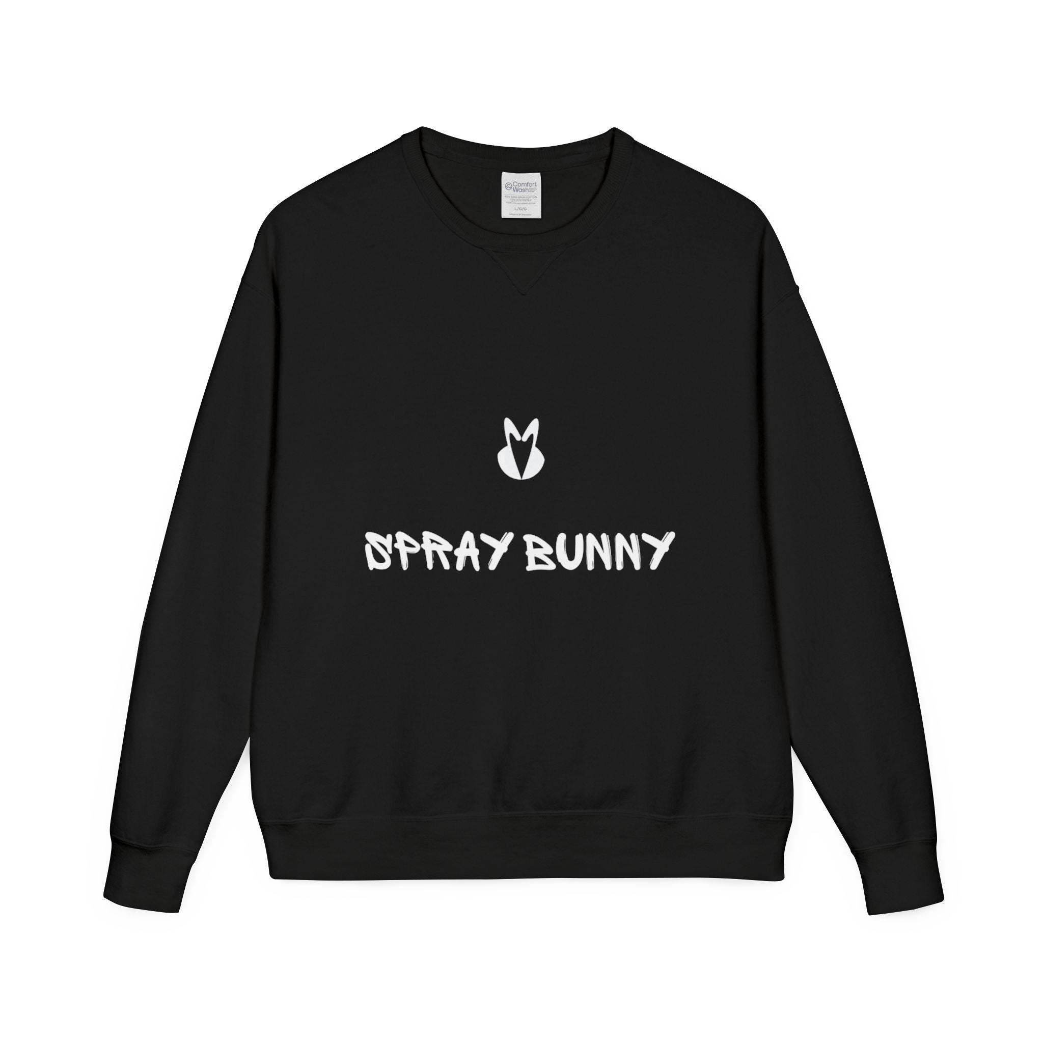 Spray Bunny Logo Crewneck Sweatshirt — Casual Office & Everyday Comfort