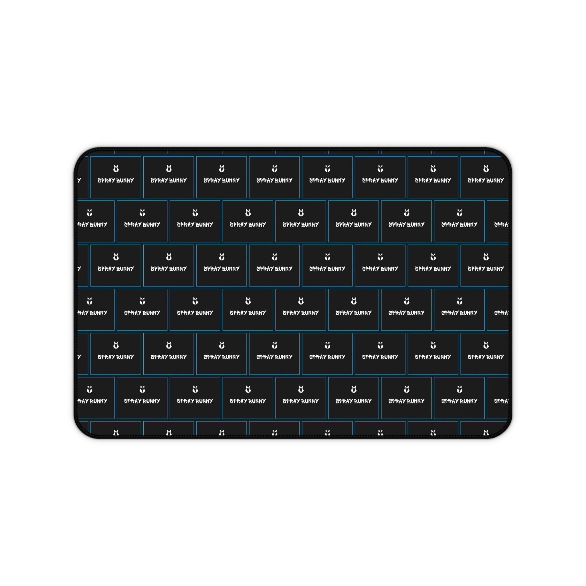Spray Bunny Logo Desk Mat | Business Casual Accessories Black