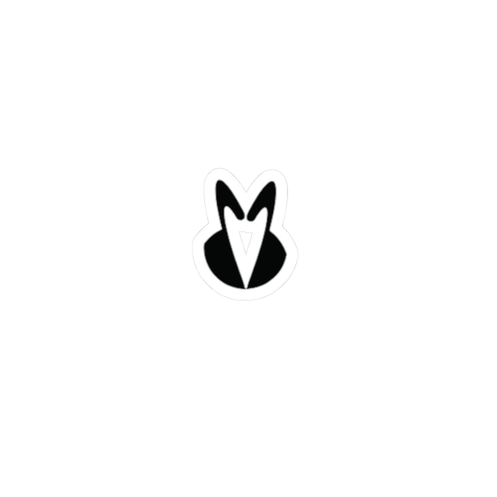 Black Spray Bunny Kiss-Cut Sticker