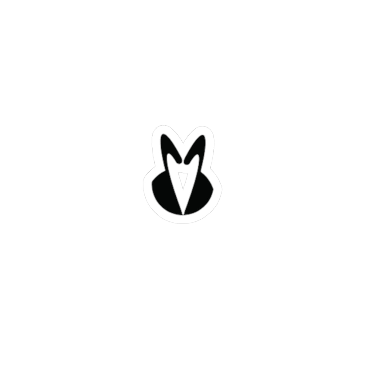 Black Spray Bunny Kiss-Cut Sticker