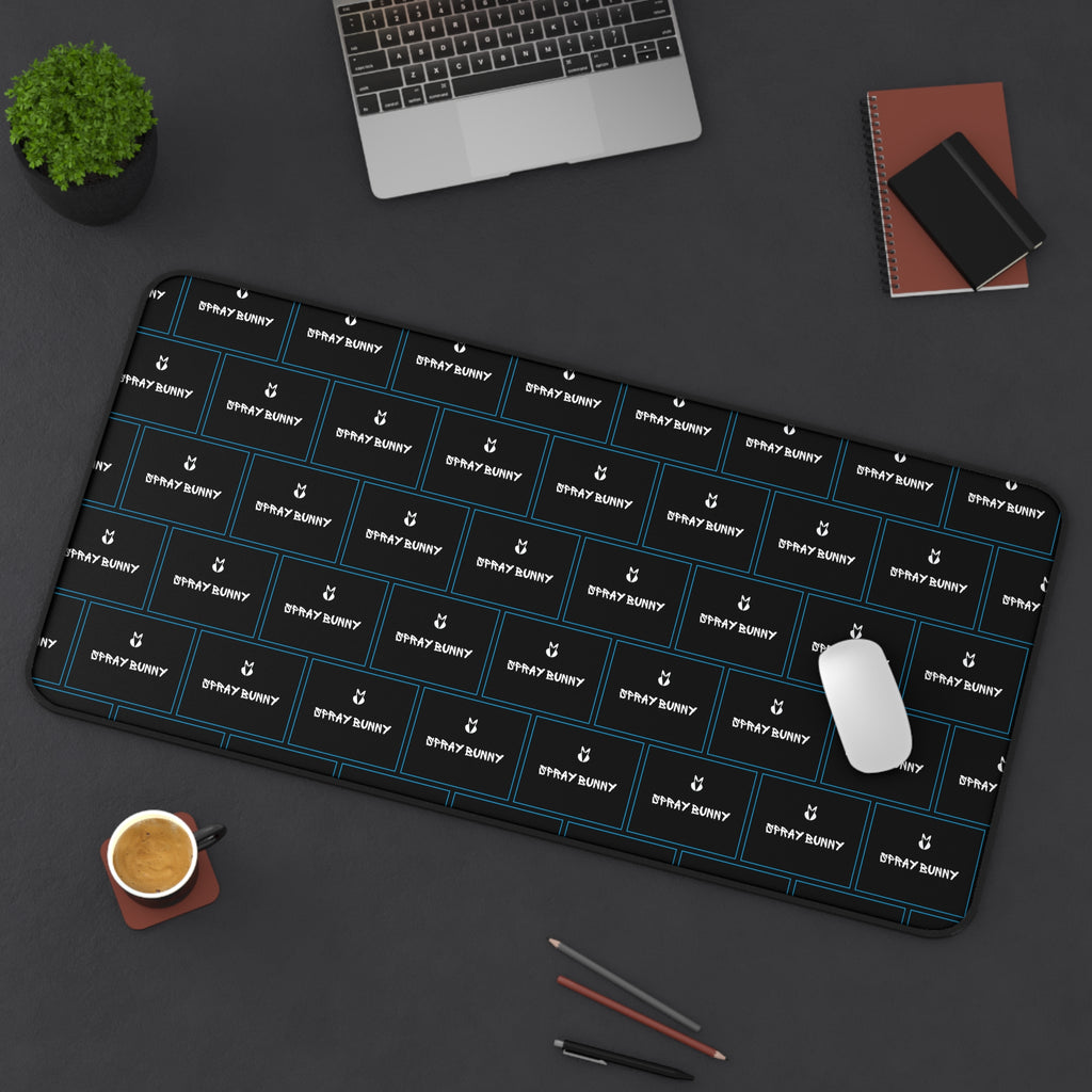 Spray Bunny Logo Desk Mat | Business Casual Accessories Black