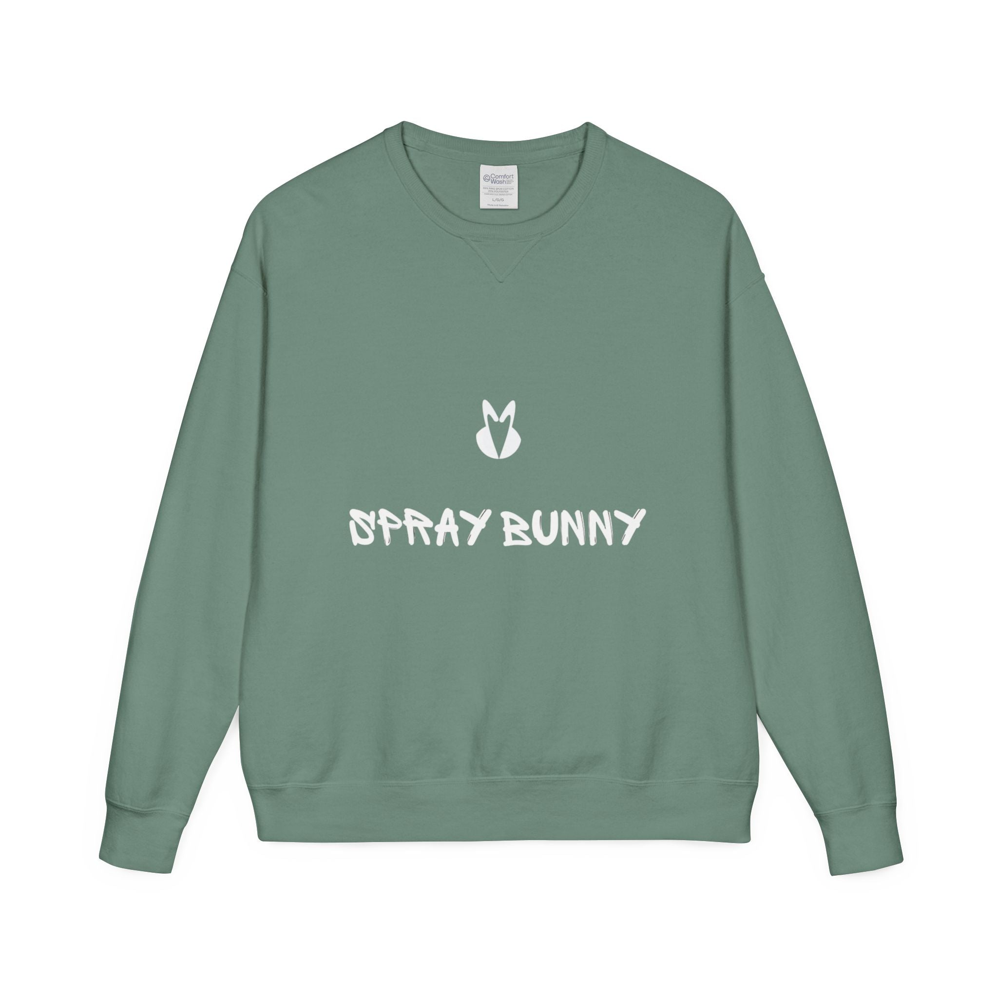 Spray Bunny Logo Crewneck Sweatshirt — Casual Office & Everyday Comfort
