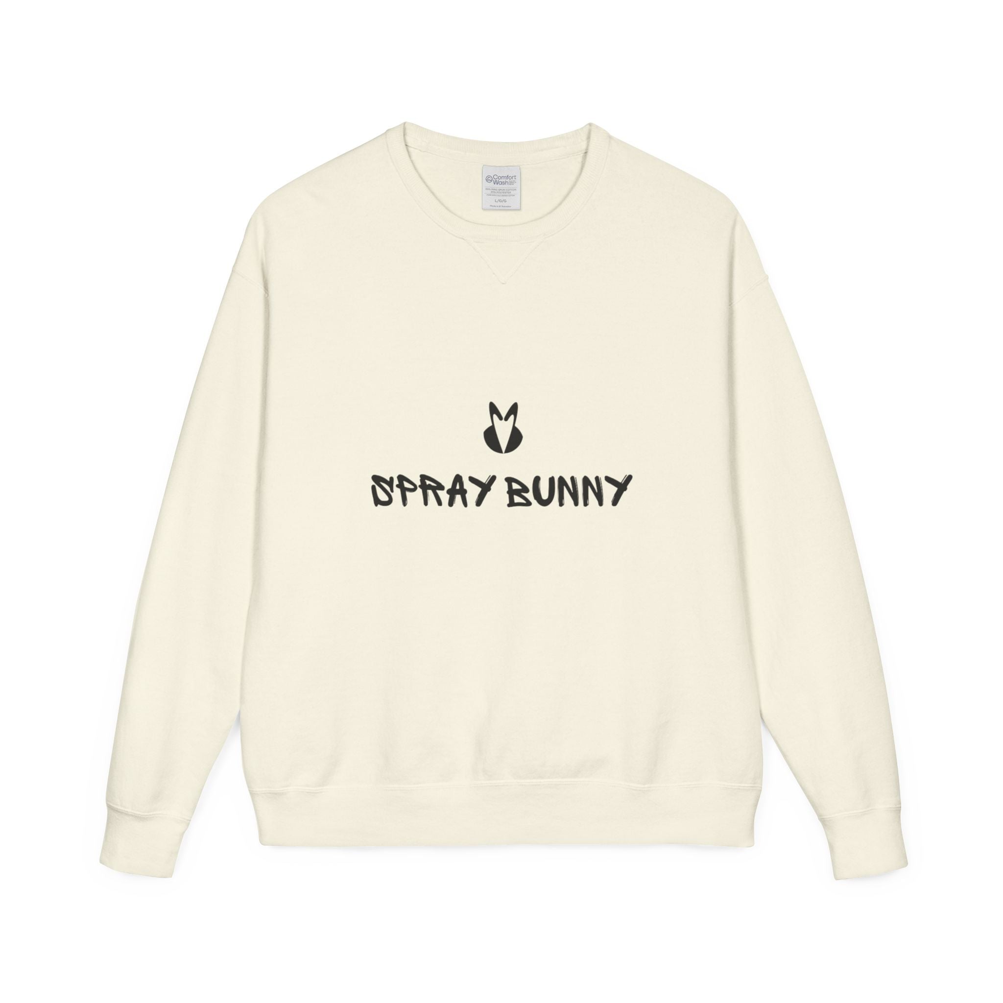 Spray Bunny Logo Crewneck Sweatshirt — Casual Office & Everyday Comfort